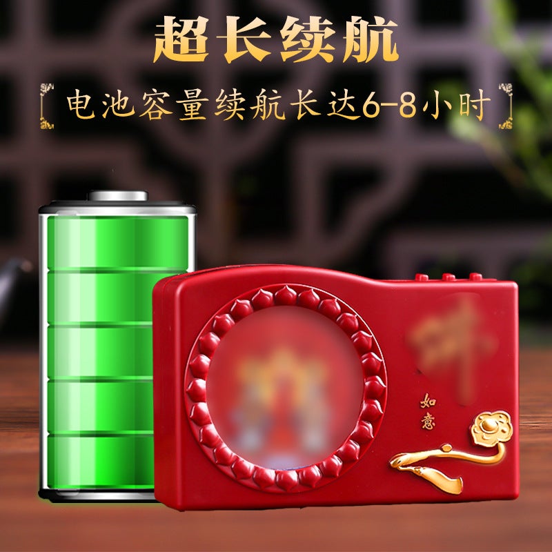 Old Player Built-In 62 Songs Music Box Plug-In Battery Old Man Record Player Can Be Single Loop Player - Image 3